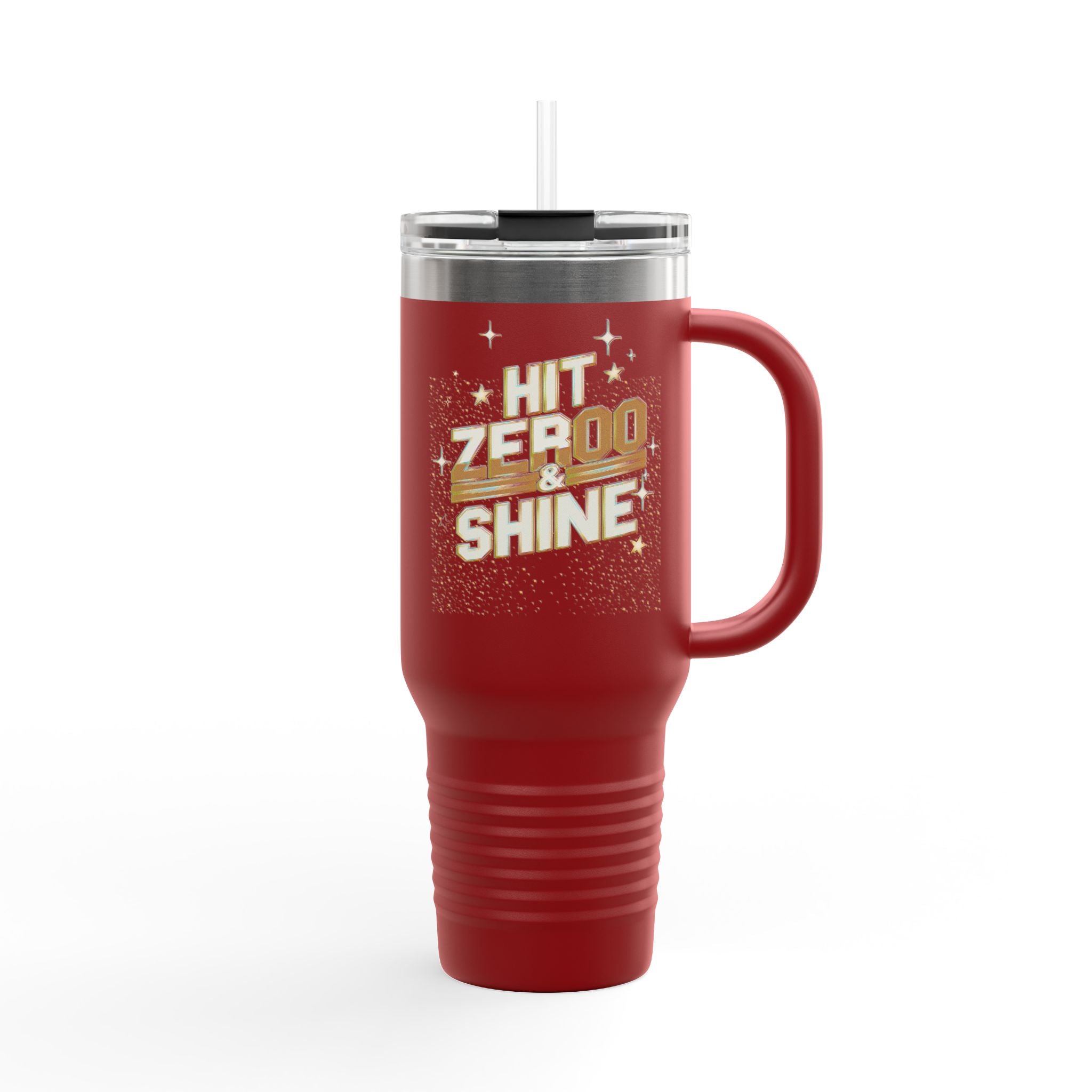 Insulated Travel Mug - Hit Zero to Shine, 40oz Fully Customizable Tumbler for Coffee Lovers